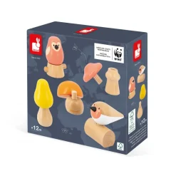 Janod Oiseaux et Champignons à visser - Partenariat WWF®* Manipulation & Encastrement