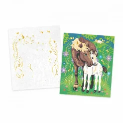 Janod Peinture au Numéro Aquarelle Chevaux* Peinture Par Numéro & Coloriage|Collection 