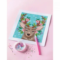 Janod Peinture Diamant Cerf* Sable, Paillettes, Dorure & Strass|Collection 