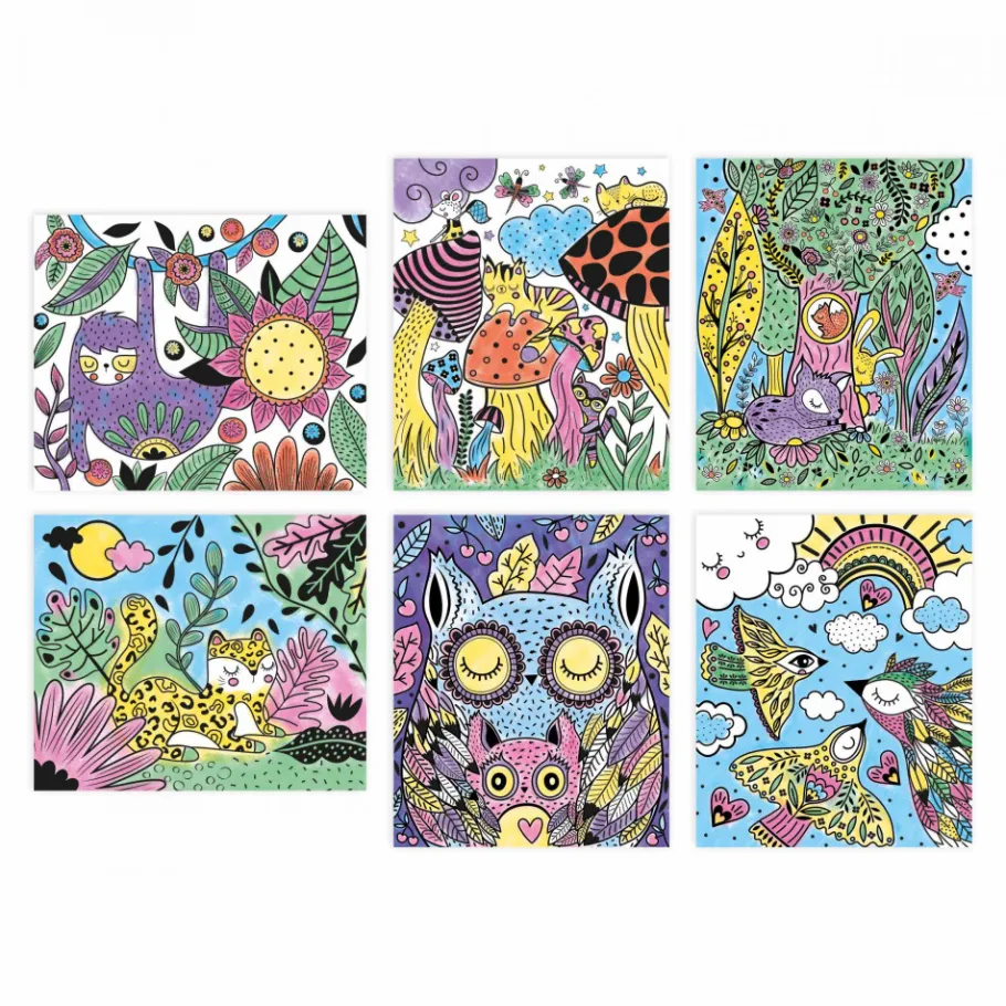 Janod Peinture Magique Bonne nuit* Peinture Par Numéro & Coloriage|Collection "Les Ateliers Déco"