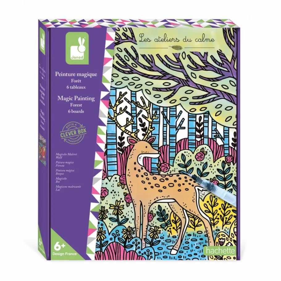 Janod Peinture Magique Forêt* Peinture Par Numéro & Coloriage|Collection "Les Ateliers Du Calme"