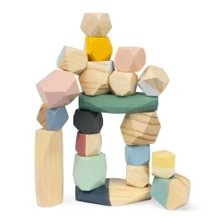 Janod Pierres à Empiler Sweet Cocoon (bois)* Jeux Éducatifs Maternelle|Formes & Couleurs