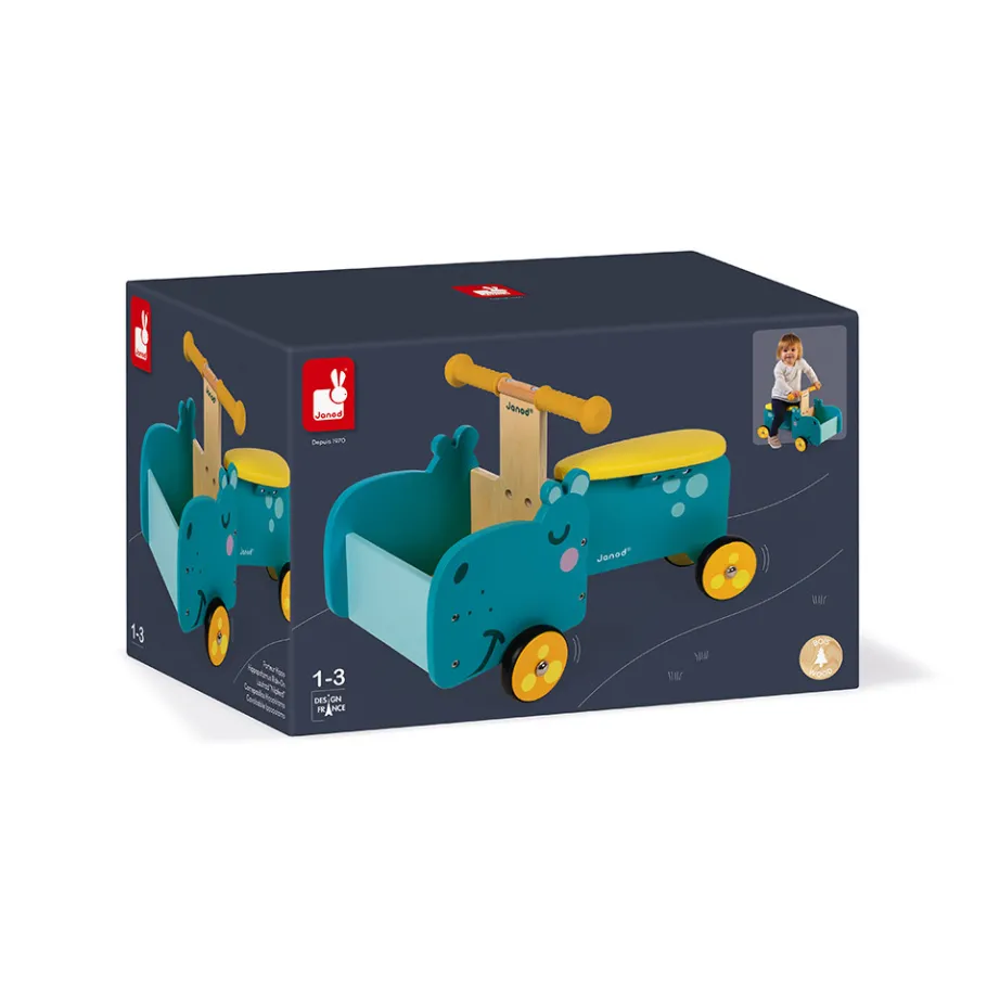 Janod Porteur Hippo (bois)* Jouets À Bascule, Porteurs & Chariots