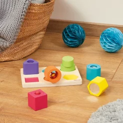 Janod Puzzle 6 cubes sensoriels I wood (bois)* Puzzles En Bois Premier Âge|Formes & Couleurs