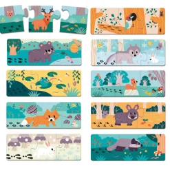 Janod Puzzle Animaux Les Empreintes - Partenariat WWF®* Jeux Éducatifs Maternelle|Jeux Éducatifs Science & Géographie