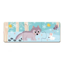 Janod Puzzle Animaux Les Empreintes - Partenariat WWF®* Jeux Éducatifs Maternelle|Jeux Éducatifs Science & Géographie