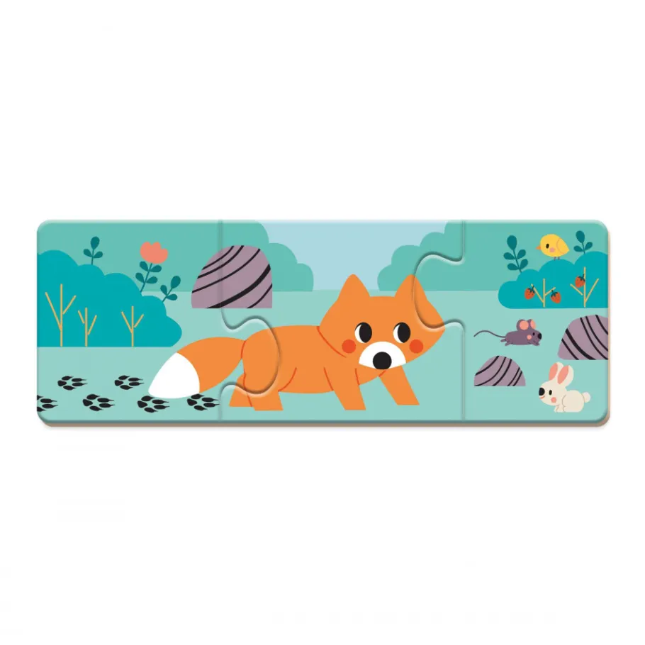 Janod Puzzle Animaux Les Empreintes - Partenariat WWF®* Jeux Éducatifs Maternelle|Jeux Éducatifs Science & Géographie
