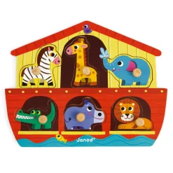 Janod Puzzle Arche de Noé 6 pièces* Puzzles En Bois Premier Âge|Puzzles En Bois Premier Âge