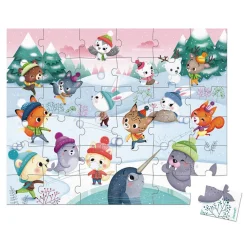 Janod Puzzle Bataille de boules de neige 36 pièces* Puzzles Fabriqués En France|Puzzles 20 À 49 Pièces
