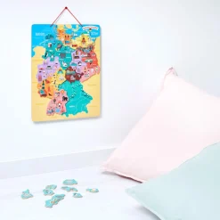 Janod Puzzle Carte d'Allemagne Magnétique (bois)* Jeux Éducatifs Primaire|Jeux Éducatifs Science & Géographie