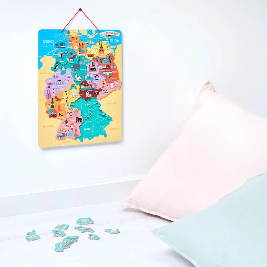 Janod Puzzle Carte d'Allemagne Magnétique (bois)* Jeux Éducatifs Primaire|Jeux Éducatifs Science & Géographie
