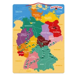 Janod Puzzle Carte d'Allemagne Magnétique (bois)* Jeux Éducatifs Primaire|Jeux Éducatifs Science & Géographie