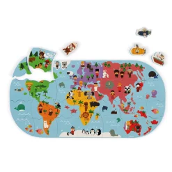 Janod Puzzle Carte des Explorateurs du bain* Puzzles & Jeux De Mémo Pour Le Bain