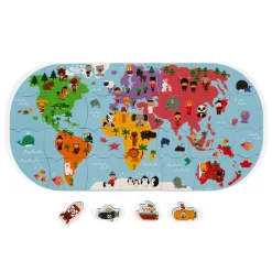 Janod Puzzle Carte des Explorateurs du bain* Puzzles & Jeux De Mémo Pour Le Bain