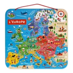 Janod Puzzle Carte d'Europe Magnétique (bois)* Jeux Éducatifs Primaire|Jeux Éducatifs Science & Géographie