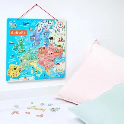 Janod Puzzle Carte d'Europe Magnétique Italien (bois)* Jeux Éducatifs Primaire|Jeux Éducatifs Science & Géographie