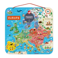 Janod Puzzle Carte d'Europe Magnétique Italien (bois)* Jeux Éducatifs Primaire|Jeux Éducatifs Science & Géographie