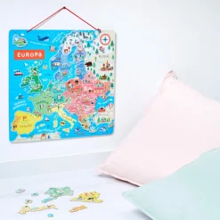 Janod Puzzle Carte d'Europe Magnétique Espagnol (bois)* Jeux Éducatifs Primaire|Jeux Éducatifs Science & Géographie