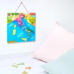 Janod Puzzle Carte d'Italie Magnétique 20 pièces* Jeux Éducatifs Primaire|Jeux Éducatifs Science & Géographie