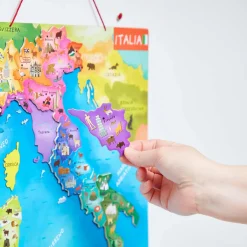 Janod Puzzle Carte d'Italie Magnétique 20 pièces* Jeux Éducatifs Primaire|Jeux Éducatifs Science & Géographie