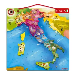 Janod Puzzle Carte d'Italie Magnétique 20 pièces* Jeux Éducatifs Primaire|Jeux Éducatifs Science & Géographie