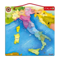 Janod Puzzle Carte d'Italie Magnétique 20 pièces* Jeux Éducatifs Primaire|Jeux Éducatifs Science & Géographie