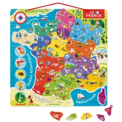 Janod Puzzle Carte France Magnétique 93 pièces* Jeux Éducatifs Primaire|Jeux Éducatifs Magnétiques