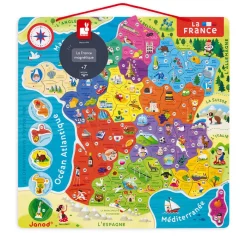 Janod Puzzle Carte France Magnétique 93 pièces* Jeux Éducatifs Primaire|Jeux Éducatifs Magnétiques