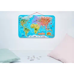 Janod Puzzle Carte Monde Magnétique Allemand 92 pièces* Jeux Éducatifs Primaire|Jeux Éducatifs Science & Géographie