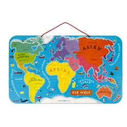 Janod Puzzle Carte Monde Magnétique Allemand 92 pièces* Jeux Éducatifs Primaire|Jeux Éducatifs Science & Géographie