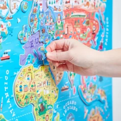 Janod Puzzle Carte Monde Magnétique 92 pièces Italien* Jeux Éducatifs Primaire|Jeux Éducatifs Science & Géographie