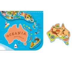 Janod Puzzle Carte Monde Magnétique 92 pièces Italien* Jeux Éducatifs Primaire|Jeux Éducatifs Science & Géographie