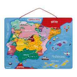 Janod Puzzle Carte Péninsule Ibérique Magnétique 60 pièces* Jeux Éducatifs Primaire|Jeux Éducatifs Science & Géographie