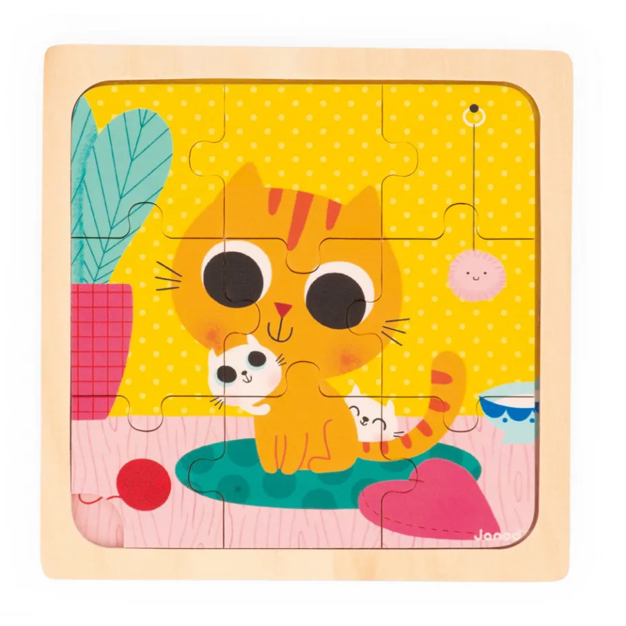 Janod Puzzle Chat Peanut* Puzzles En Bois Premier Âge|Puzzles En Bois Premier Âge