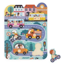 Janod Puzzle City 6 pièces* Puzzles En Bois Premier Âge|Puzzles En Bois Premier Âge