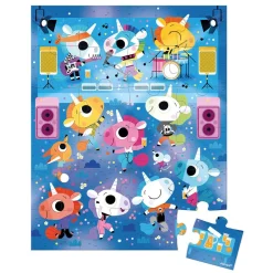 Janod Puzzle Concert Rock Licornes 24 pièces* Puzzles Fabriqués En France|Puzzles 20 À 49 Pièces