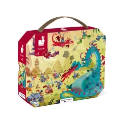 Janod Puzzle Dragons 54 pièces* Puzzles Fabriqués En France|Puzzles 50 À 149 Pièces