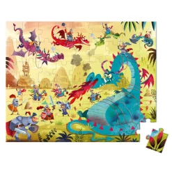Janod Puzzle Dragons 54 pièces* Puzzles Fabriqués En France|Puzzles 50 À 149 Pièces