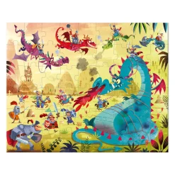 Janod Puzzle Dragons 54 pièces* Puzzles Fabriqués En France|Puzzles 50 À 149 Pièces