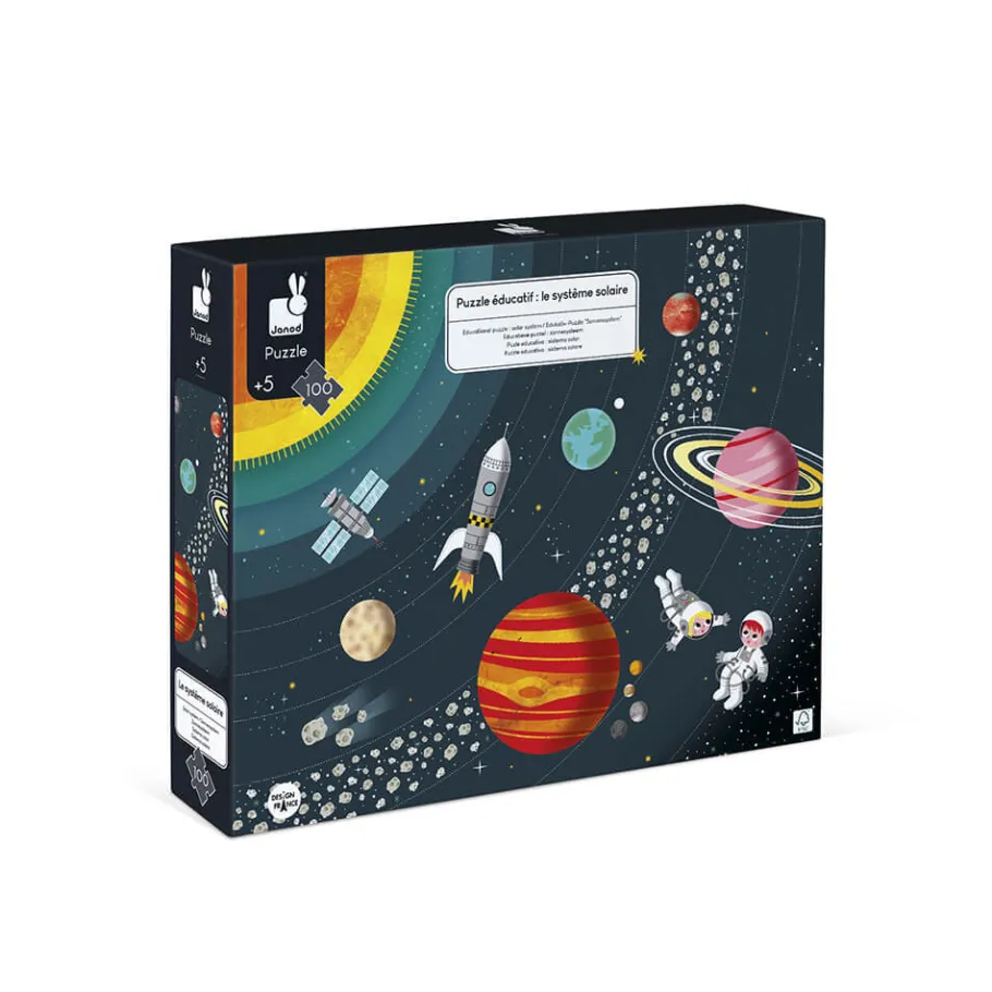 Janod Puzzle éducatif Système Solaire 100 pièces* Jeux Éducatifs Primaire|Jeux Éducatifs Science & Géographie