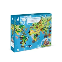 Janod Puzzle Educatif Géant Les Animaux Menacés 200 pièces* Jeux Éducatifs Primaire|Jeux Éducatifs Science & Géographie