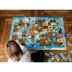 Janod Puzzle Educatif Géant Les Animaux Menacés 200 pièces* Jeux Éducatifs Primaire|Jeux Éducatifs Science & Géographie
