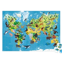 Janod Puzzle Educatif Géant Les Animaux Menacés 200 pièces* Jeux Éducatifs Primaire|Jeux Éducatifs Science & Géographie
