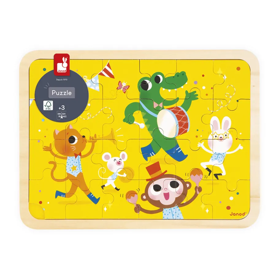 Janod Puzzle en bois C'est la fête 24 pièces* Puzzles 20 À 49 Pièces|Puzzles En Bois Premier Âge