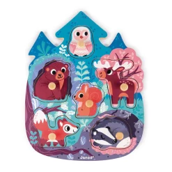 Janod Puzzle Happy Forest 6 pièces* Puzzles En Bois Premier Âge|Puzzles En Bois Premier Âge