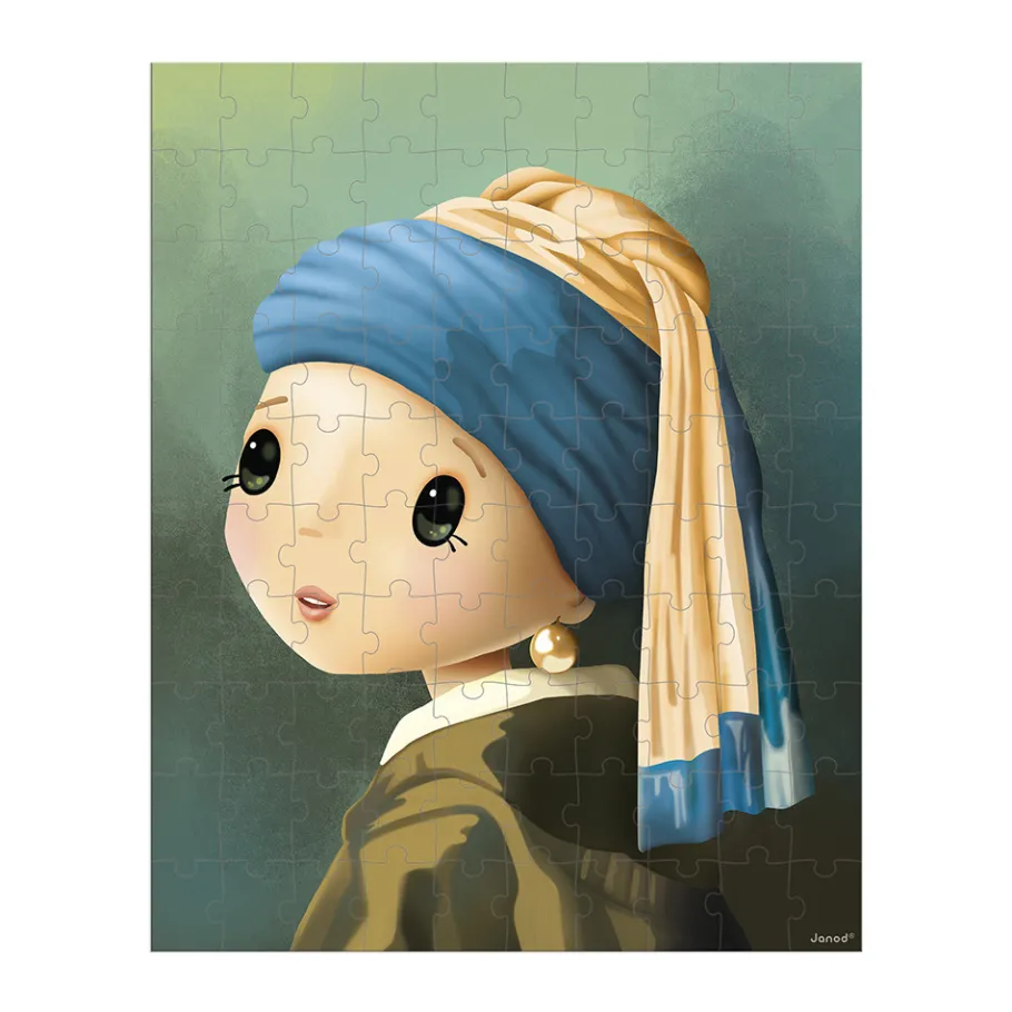 Janod Puzzle Inspiré de Vermeer 100 pièces* Puzzles Fabriqués En France|Puzzles 50 À 149 Pièces