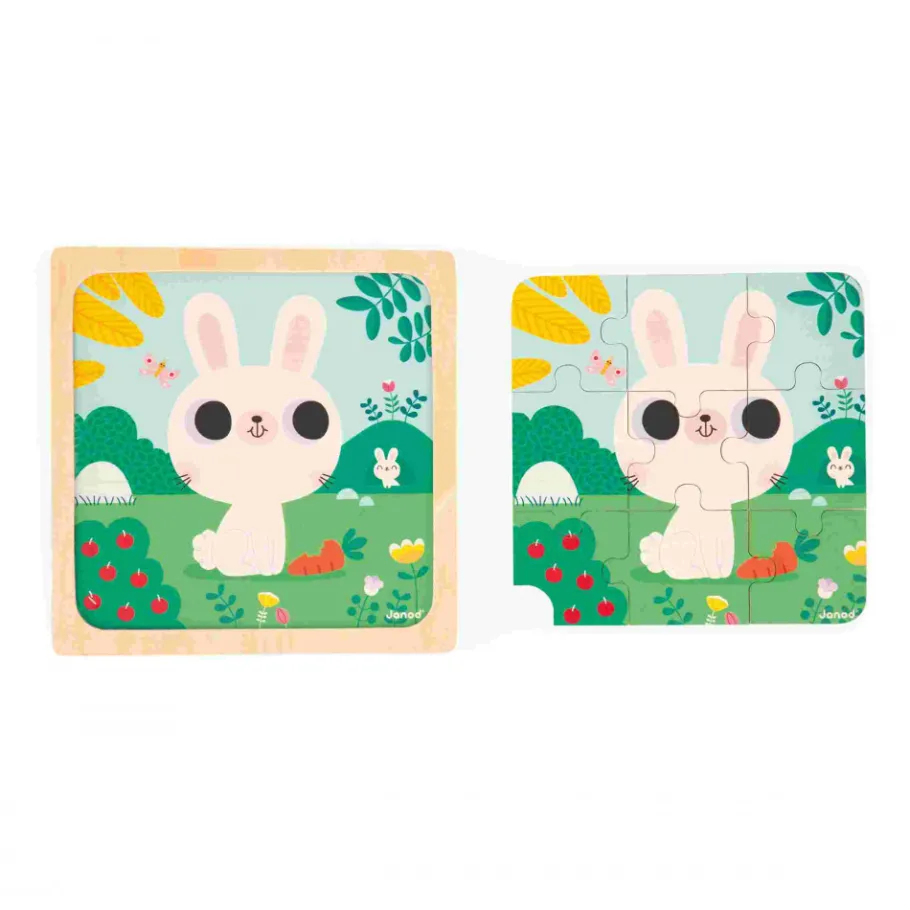 Janod Puzzle Lapin Blanc* Puzzles En Bois Premier Âge|Puzzles En Bois Premier Âge