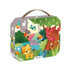 Janod Puzzle Les Animaux Sauvages 36 pièces* Puzzles Fabriqués En France|Puzzles 20 À 49 Pièces