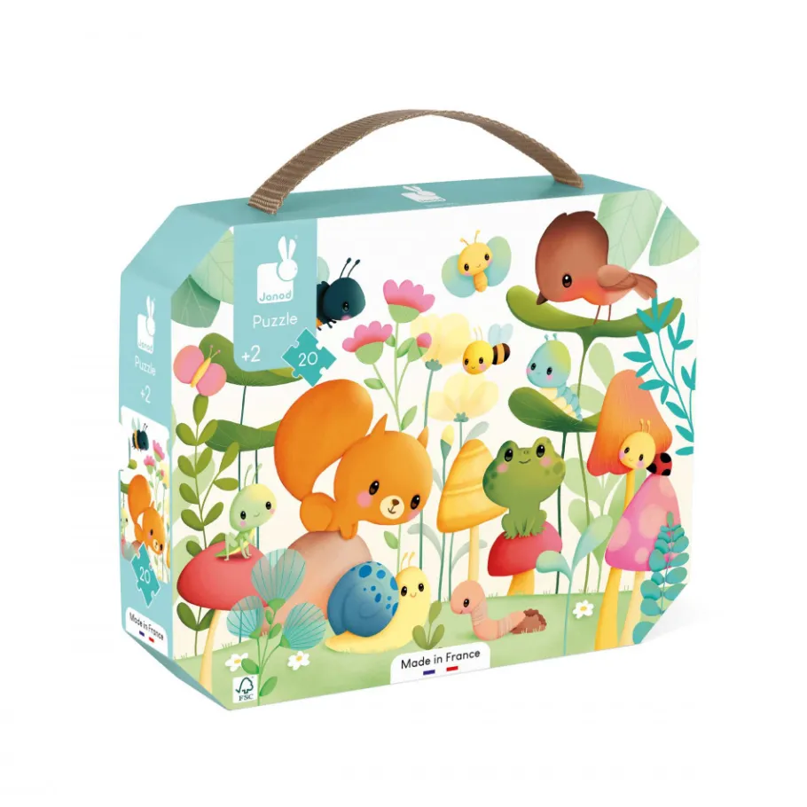 Janod Puzzle Les Compagnons du Jardin 20 pièces* Puzzles Fabriqués En France|Puzzles 20 À 49 Pièces