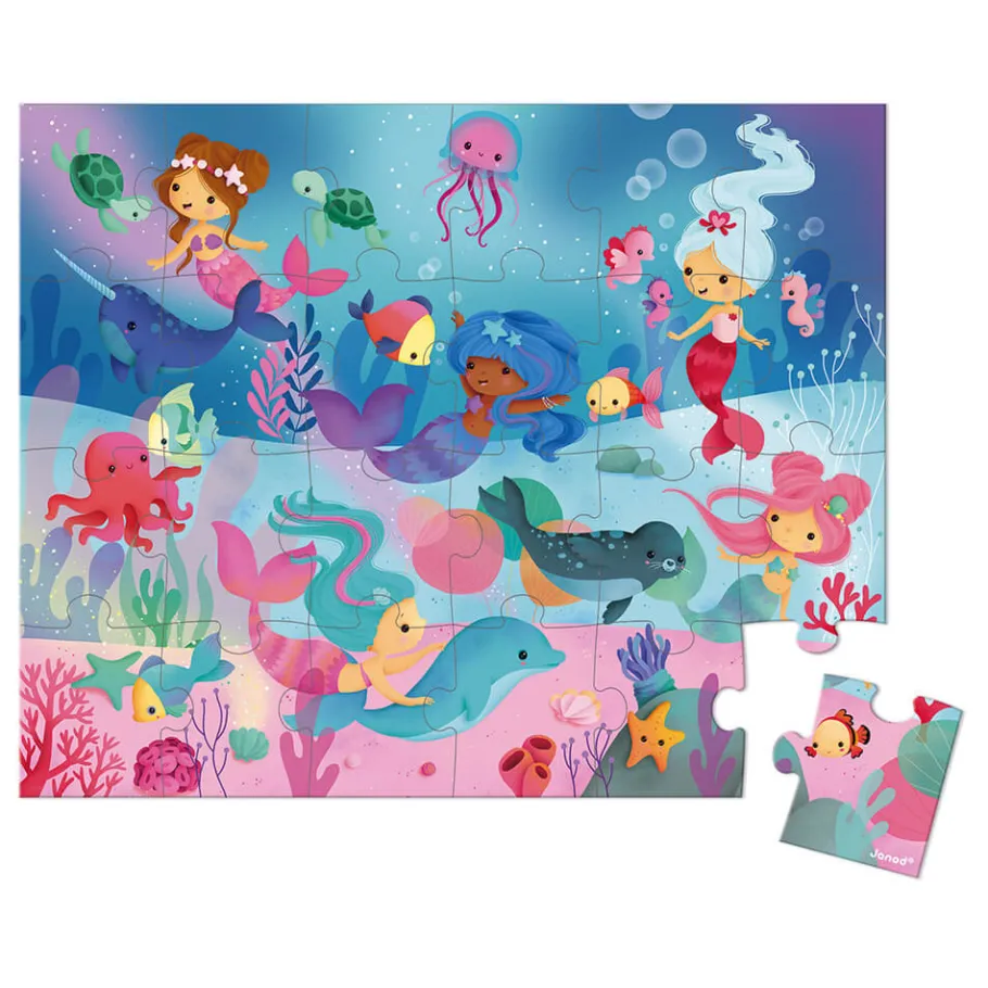 Janod Puzzle Les Sirènes 24 pièces* Puzzles Fabriqués En France|Puzzles 20 À 49 Pièces